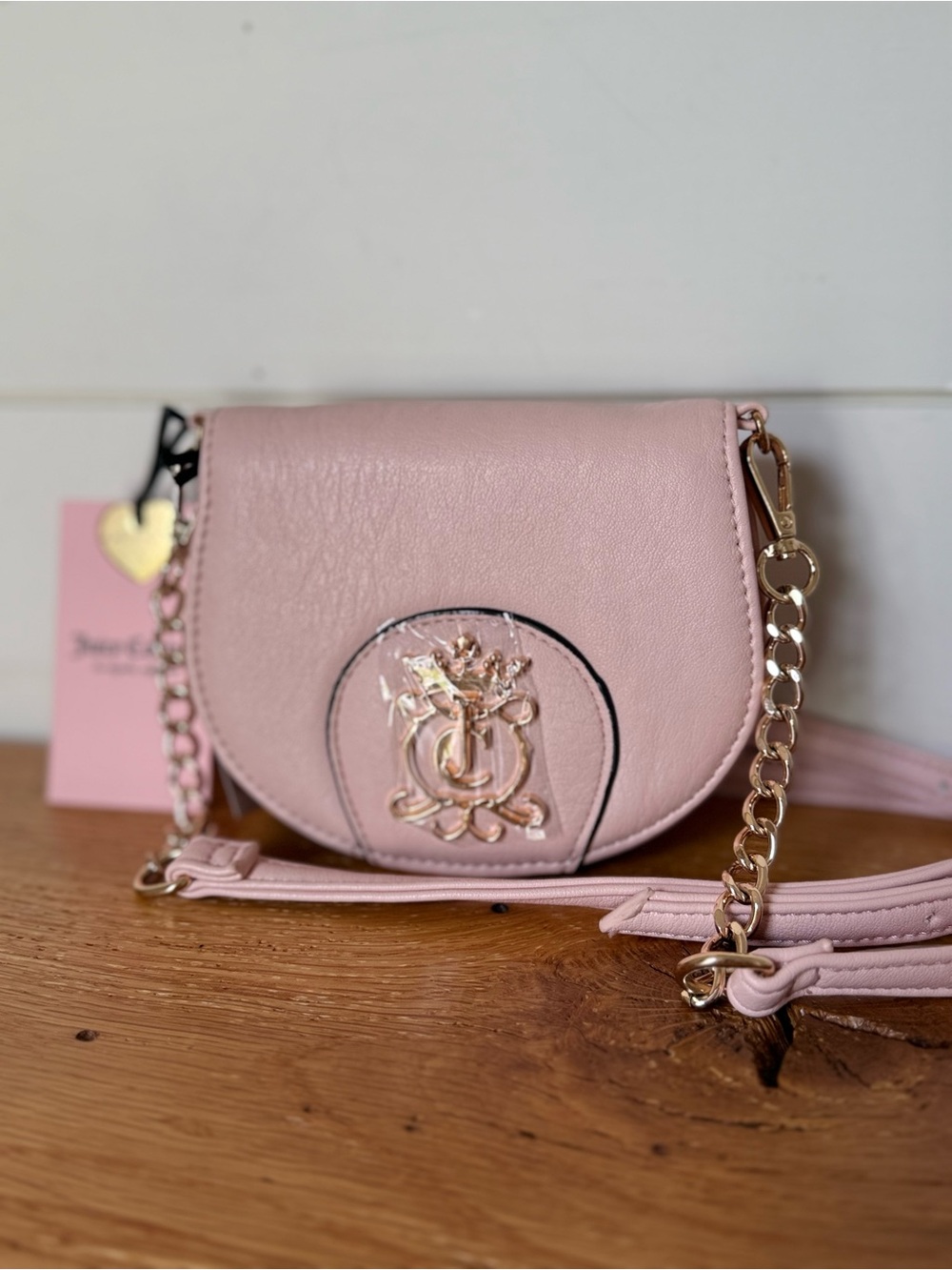 NWT Juicy Couture Lovers Pink Clay Crossbody Adjustable